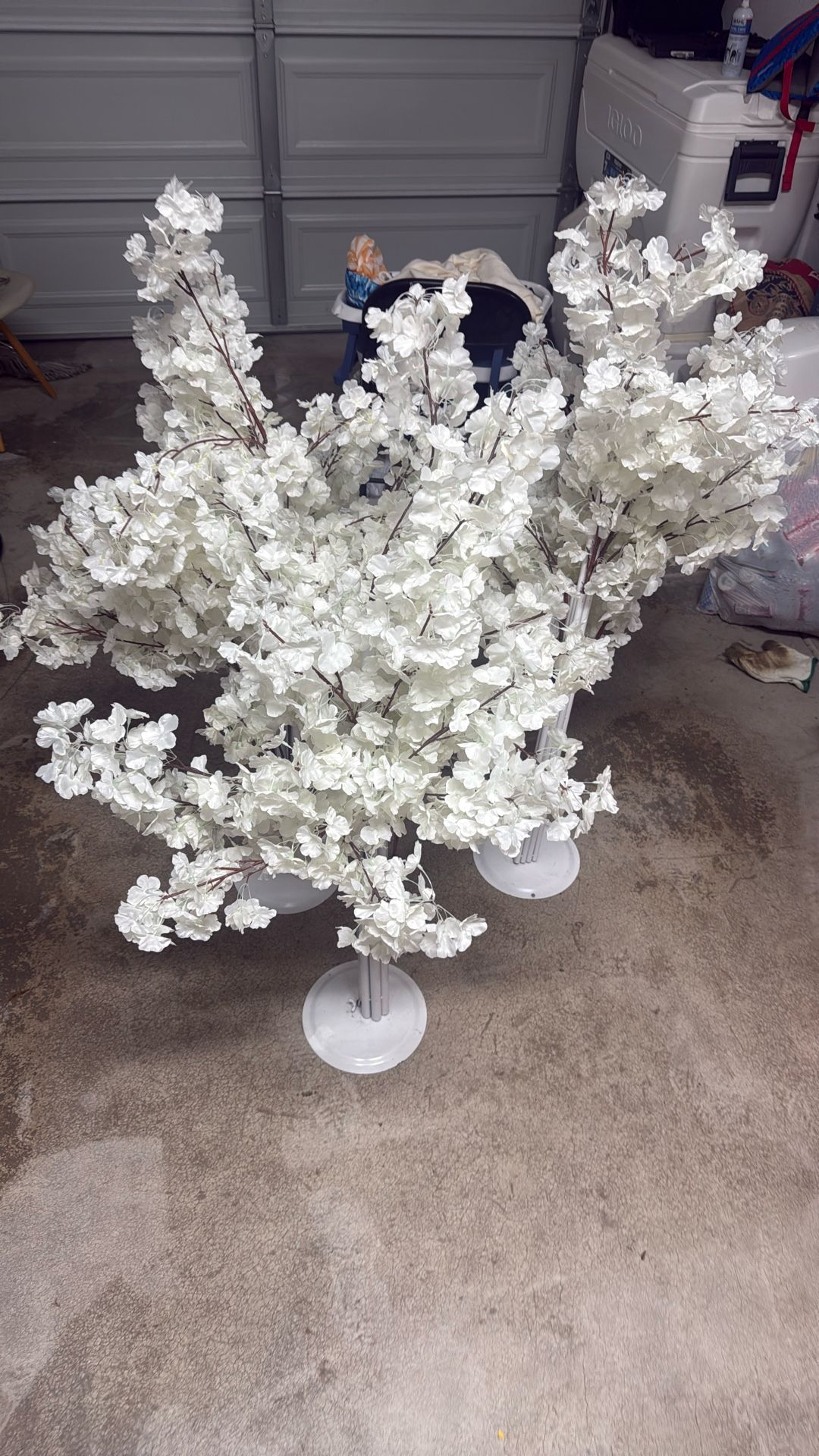White Cherry Blossom Center Pieces