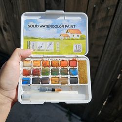 Watercolor Paint Compact Travel Set 