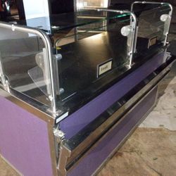 Stainless Steel Double Shelf Mobile Table