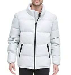 DKNY FAUX LEATHER JACKET