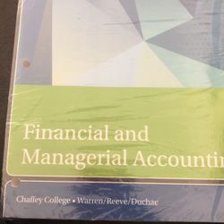 Financial And Managerial Accounting