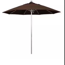 9ft Patio Umbrella  Brown 