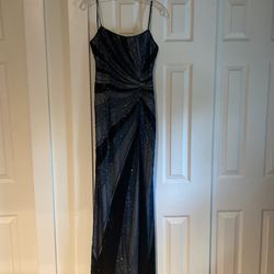 Stunning Beaded Dark Blue Gown  .. Brand New With Tags … Never Worn  Paid 320+