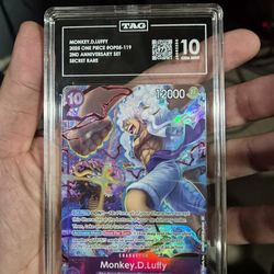 Monkey D Luffy 2nd anniversary set TAG 10