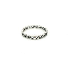 Ladies Pandora Sterling Silver Hearts Infinity Ring Size 6.75 11056771