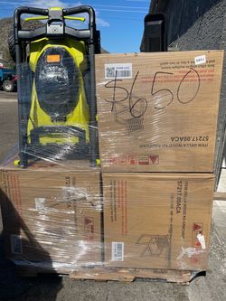 Pallet of mix merchandise, outdoor furniture and tools - AS IS