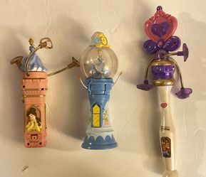 3 Disneyland/Disney World lightup & spinning wands (used): $25