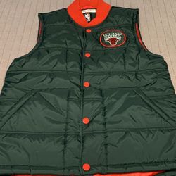 Mitchell & Ness Chicago Bulls Puffer Vest Size Adult S