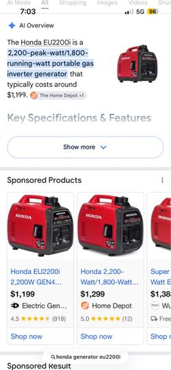 Honda Generator EU 2200i