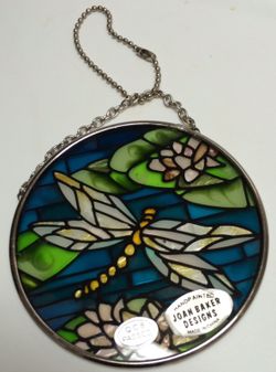 round blue and green pendant