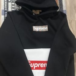 Burberry X Supreme collaboration Hoodie.