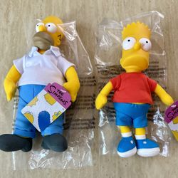 Toys-Jakks Pacific The Simpsons 10" Plush New $8 each or $15 for both  2 Homero 1 Bart  Fontana  Only pic up