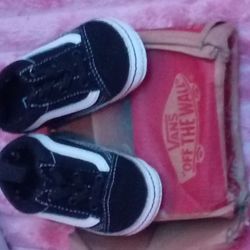 Baby vans black w/stripes