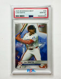 Cam Smith PSA 10 - 2025 Bowman's Best RC #29 Astros Gem Mint