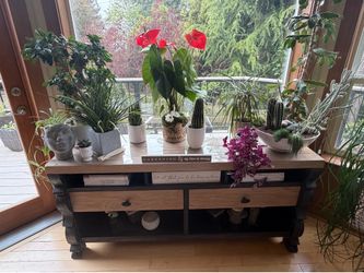 EXCLUSIVE 4-Piece Living Room Set – Custom Rustic Industrial Console, Coffee Table & 2 Side Tables