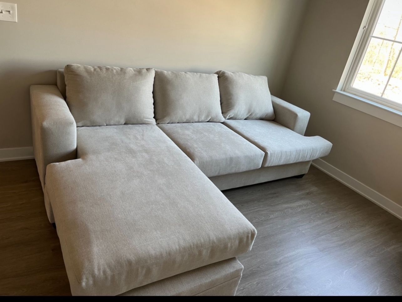 Bonaterra Sand 97" Sofa with Reversible Chaise $400