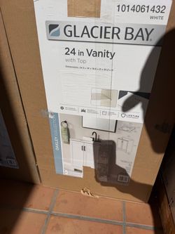 Glacier Bay 24 in Vanity with Top White