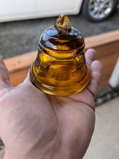 Amber Glass Telephone Insulator 