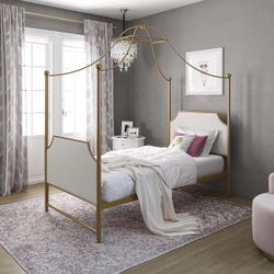 Gold Bed Frame - Twin - Mattress Included