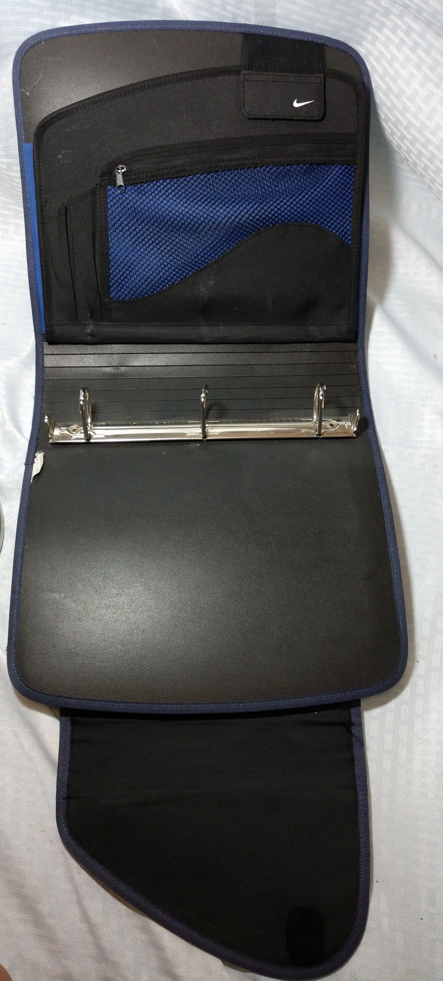 Vintage nike mead trapper keeper style velcro 3 ring binder 90s school