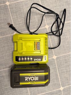 RYOBI 40V Lithium-Ion 6.0 Ah High Capacity Battery and Rapid Charger Starter Kit
