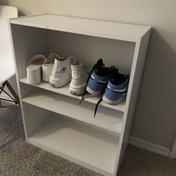 White Book Shoes Cabinet 3 Shelfs Shelving