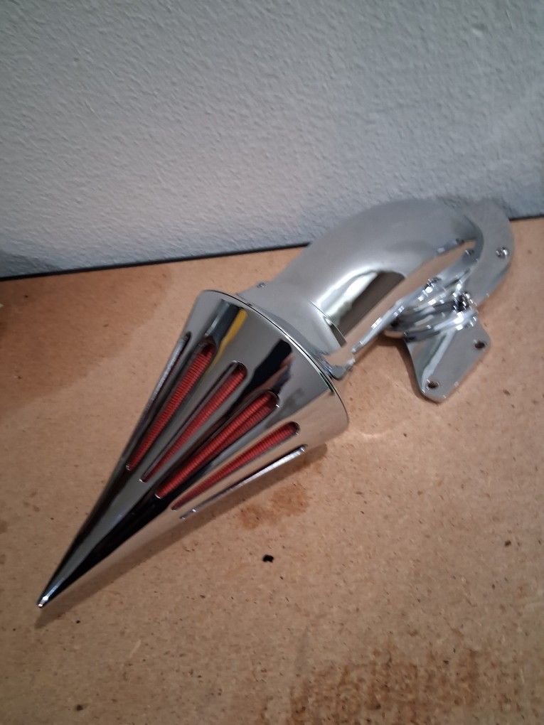 Motorcycle Chrome Spike Aircleaner