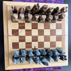 Complete ALL MARBLE chess Set (board Not Included)