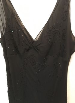 New Years Eve Party Stopper. Sz. 16 Black Beaded long dress