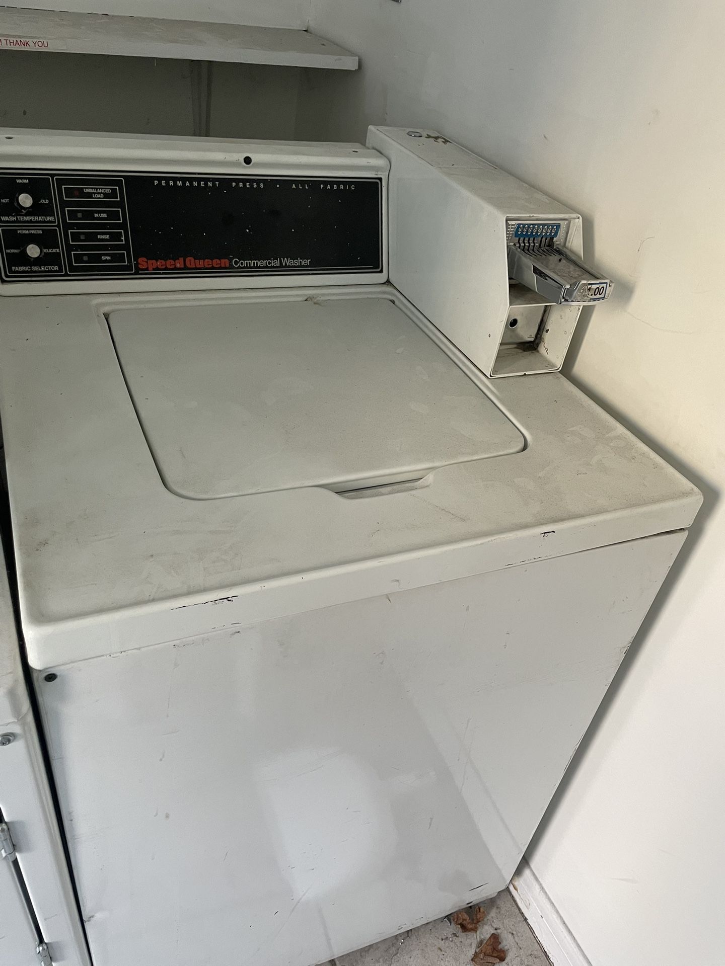 Speed Queen Commercial Coin-Op Washer / Whirlpool Coin-Op Dryer • Working