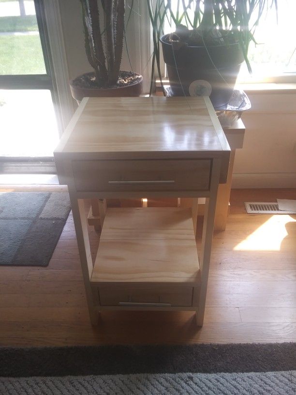 Solid Wood Table Bedside, End Of Couch