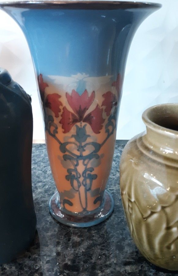 Rookwood Art Nouveau Vase Trumpet Shape Craftsman Art Pottery Antique Vintage 1900