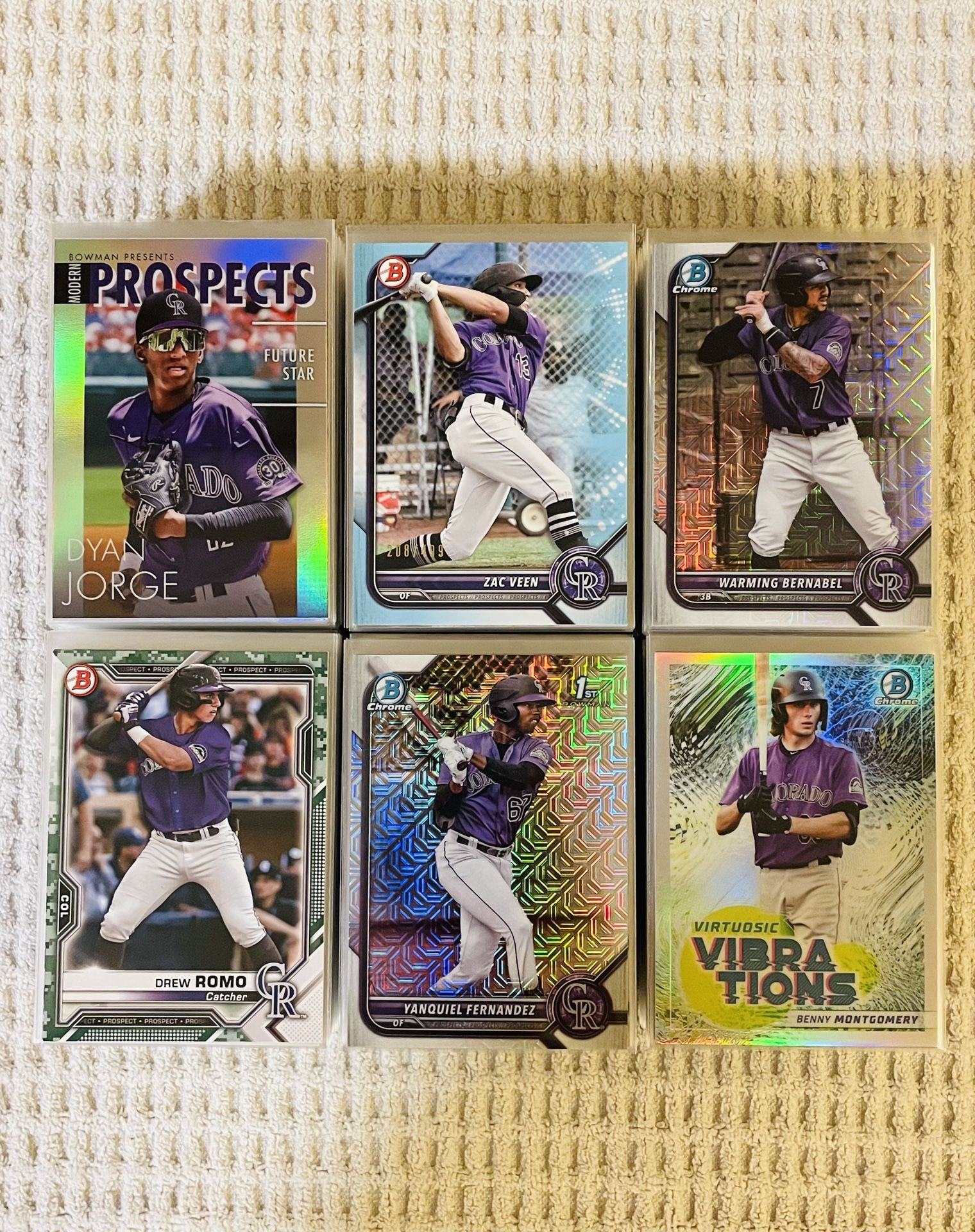 Colorado Rockies 375 Card Baseball Lot! Rookies, Prospects, Refractors, Prizms, Short Prints, Variations & More!
