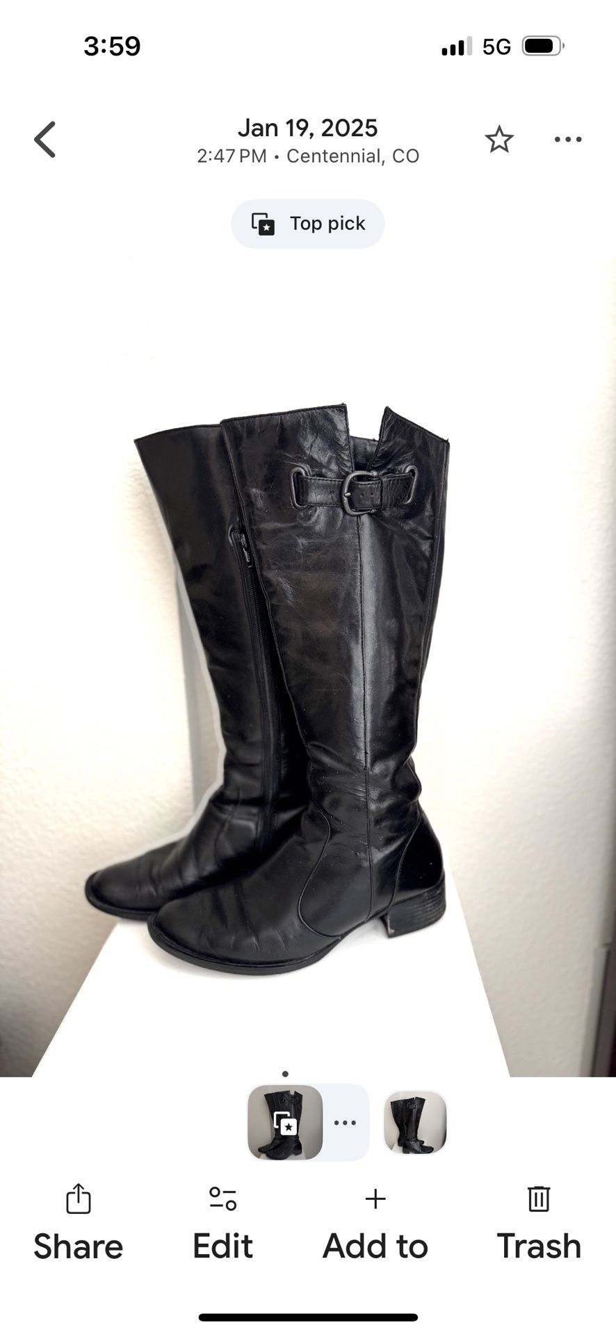 Børn Black Leather Riding Boots