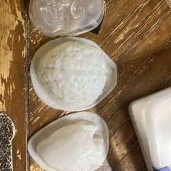 Halloween Jello/Jelly Molds Brain, Live Heart And Silly Skull