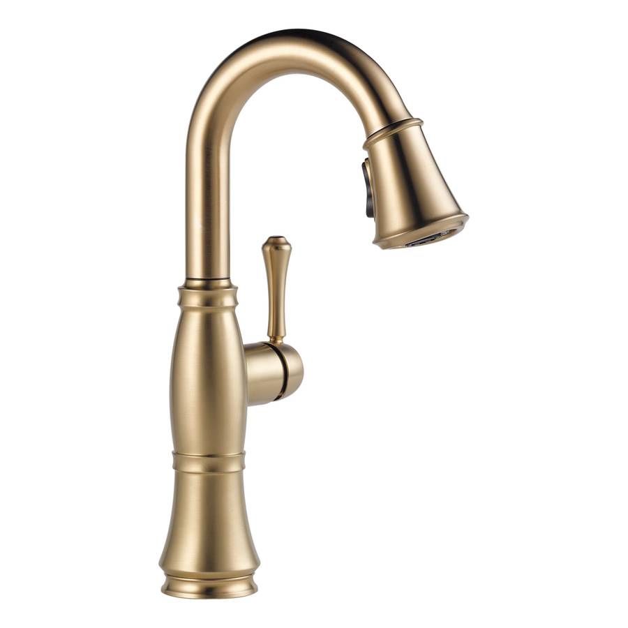 Delta Cassidy Gold Single-Handle Pull-Down Sprayer Kitchen Faucet