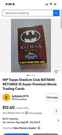 BAT MAN Returns unopened