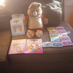 Teddy Ruxpin Bear With 11 Book & Tape Lot Vintage 