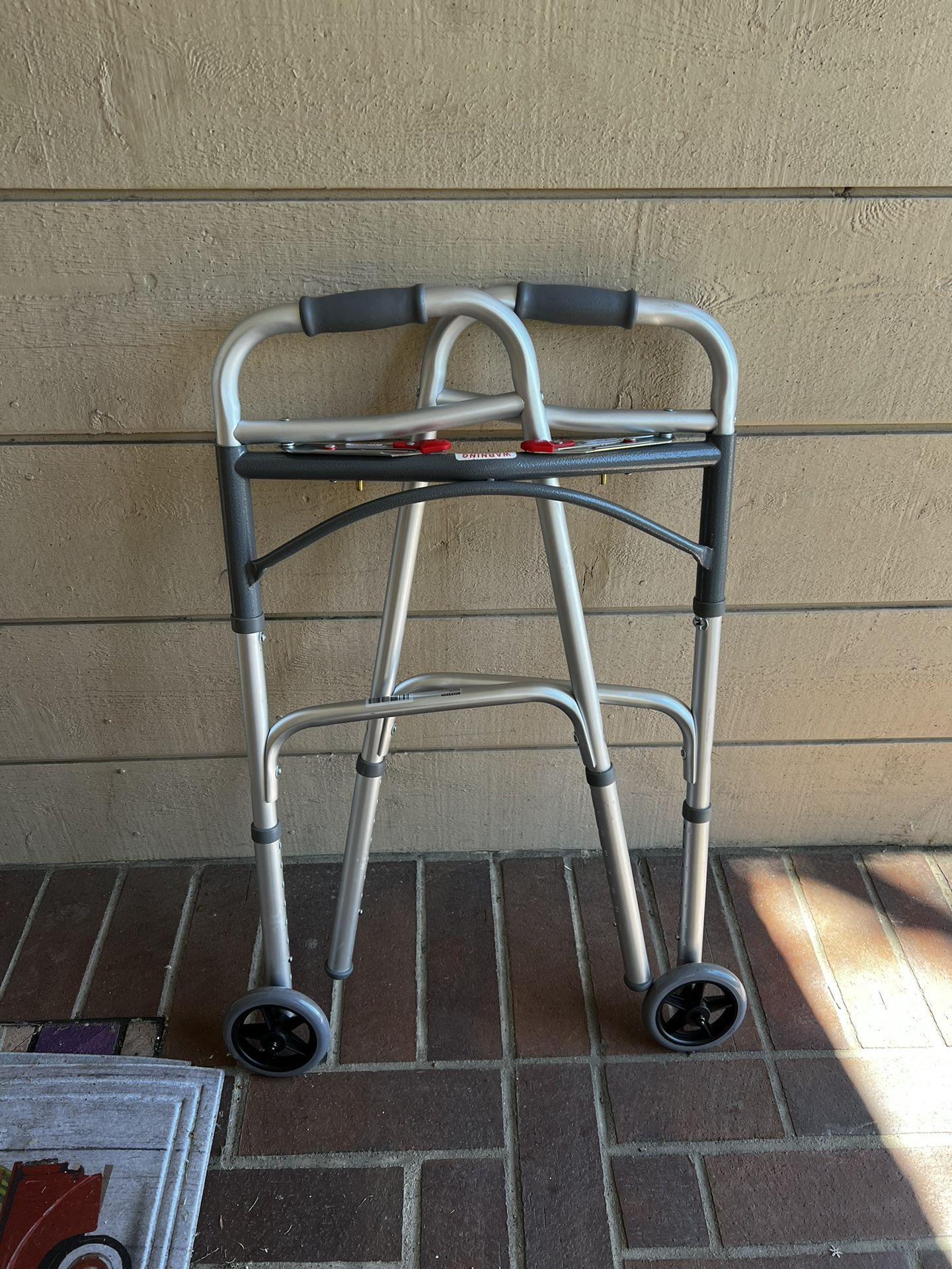 McKesson Folding Walker With Adjustable Height 350 Pound Capacity Medical
