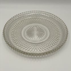 Indiana Glass Diamond Point, Clear Torte Plate (12 3/8”)