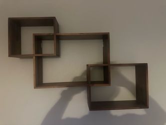 Hanging hardwood  shelves