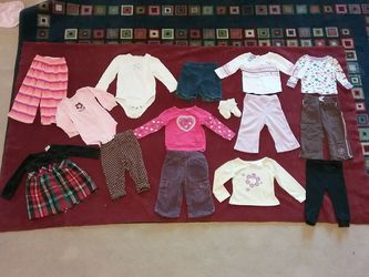 GIRL'S CLOTHES LOT SIZE 12MON