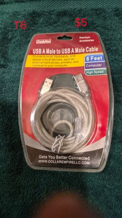 USB A Male to UBS A Male cable