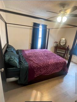 Brand new queen mattress & canopy bed