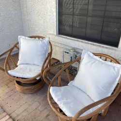 Bohemian Swivel Barrel Chairs