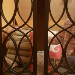 Candle holder with mirror