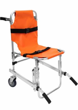 Stair Chair, 350.5Lbs Foldable Aluminum Manual Transport Stair Chair with 5" Wheels and Quick Release Buckles