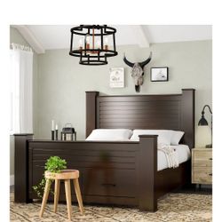 ACME Panang Eastern King Bed w/Storage, Mahogany