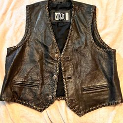Winlit Leather Vest Brown size XL Vintage