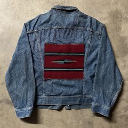 Vintage 90’s Lee Riders 🇺🇸 Chimayo Embroidered Denim Trucker Jacket XL